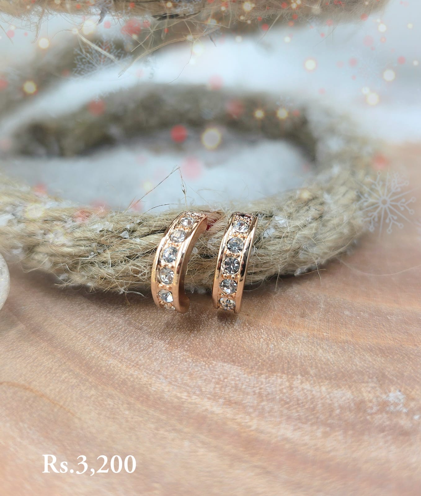 Stone Line Half Gypsy Earring-CC - Image 2