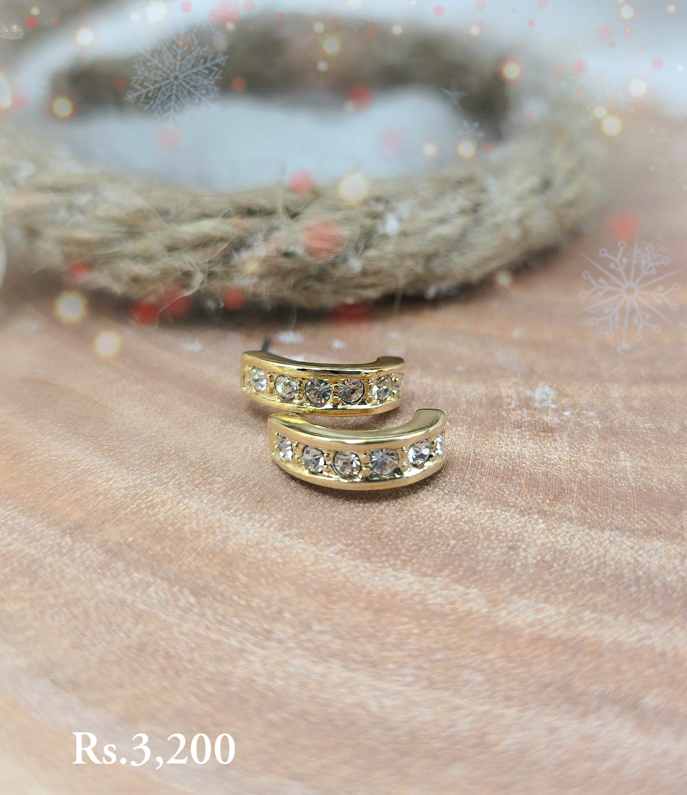 Stone Line Half Gypsy Earring-CC - Image 3