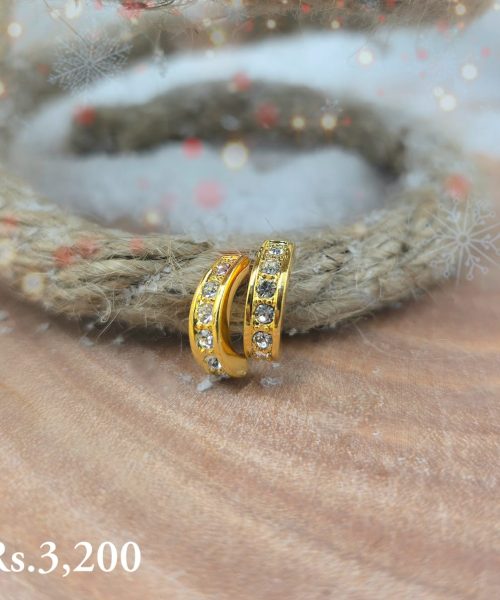 Stone Line Half Gypsy Earring-CC