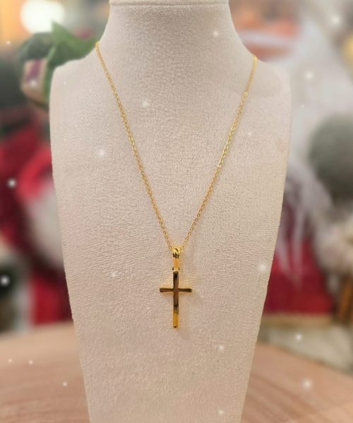 Metal Cross Pendant Necklace-CC