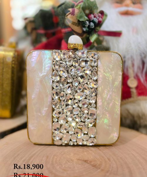 Shimmer Stone Clutch-UM1003-CC