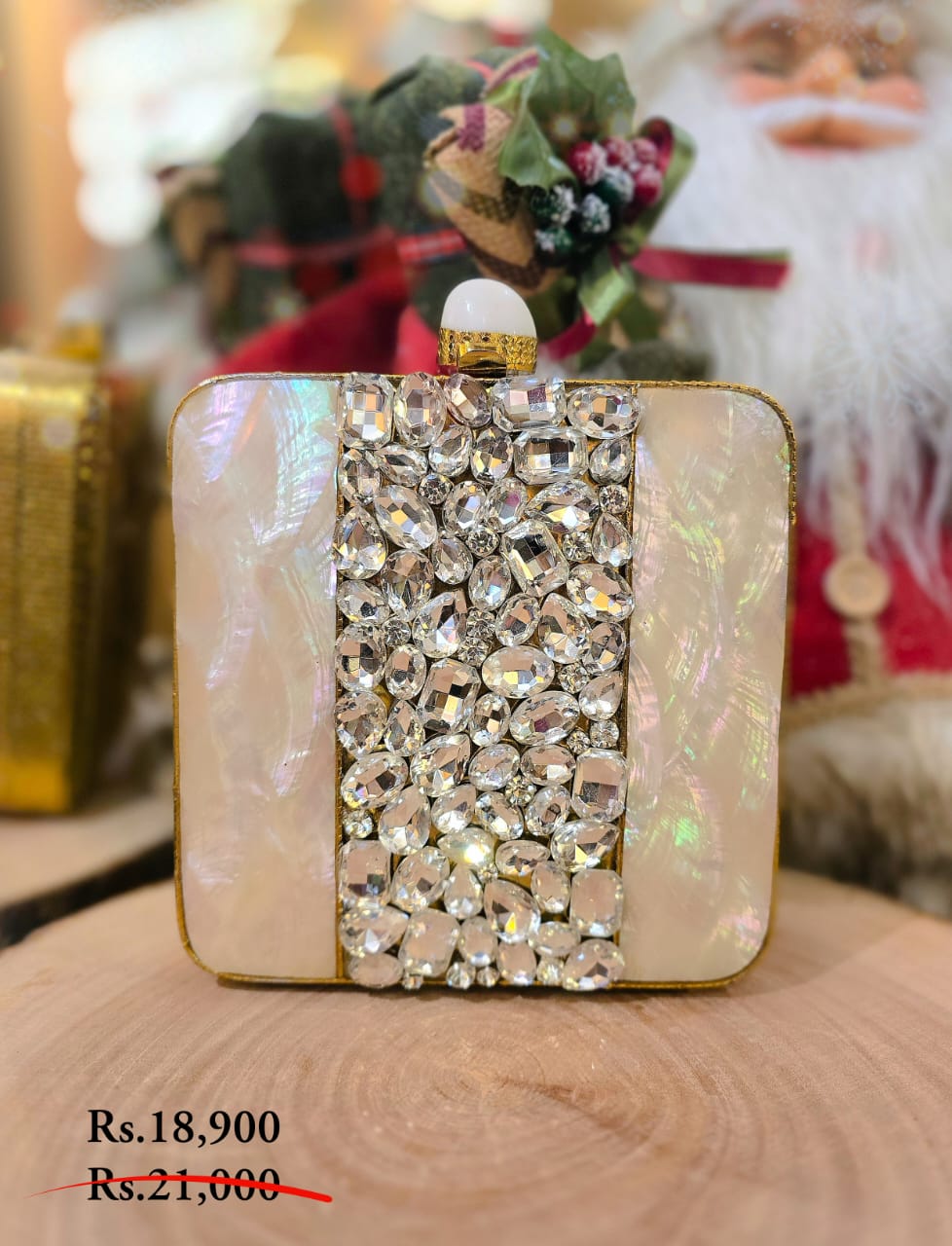 Shimmer Stone Clutch-UM1003-CC