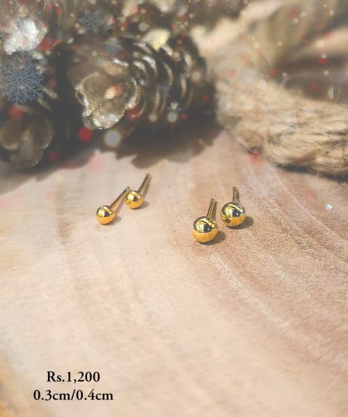 Signature Metal Ball Stud Earring-CC