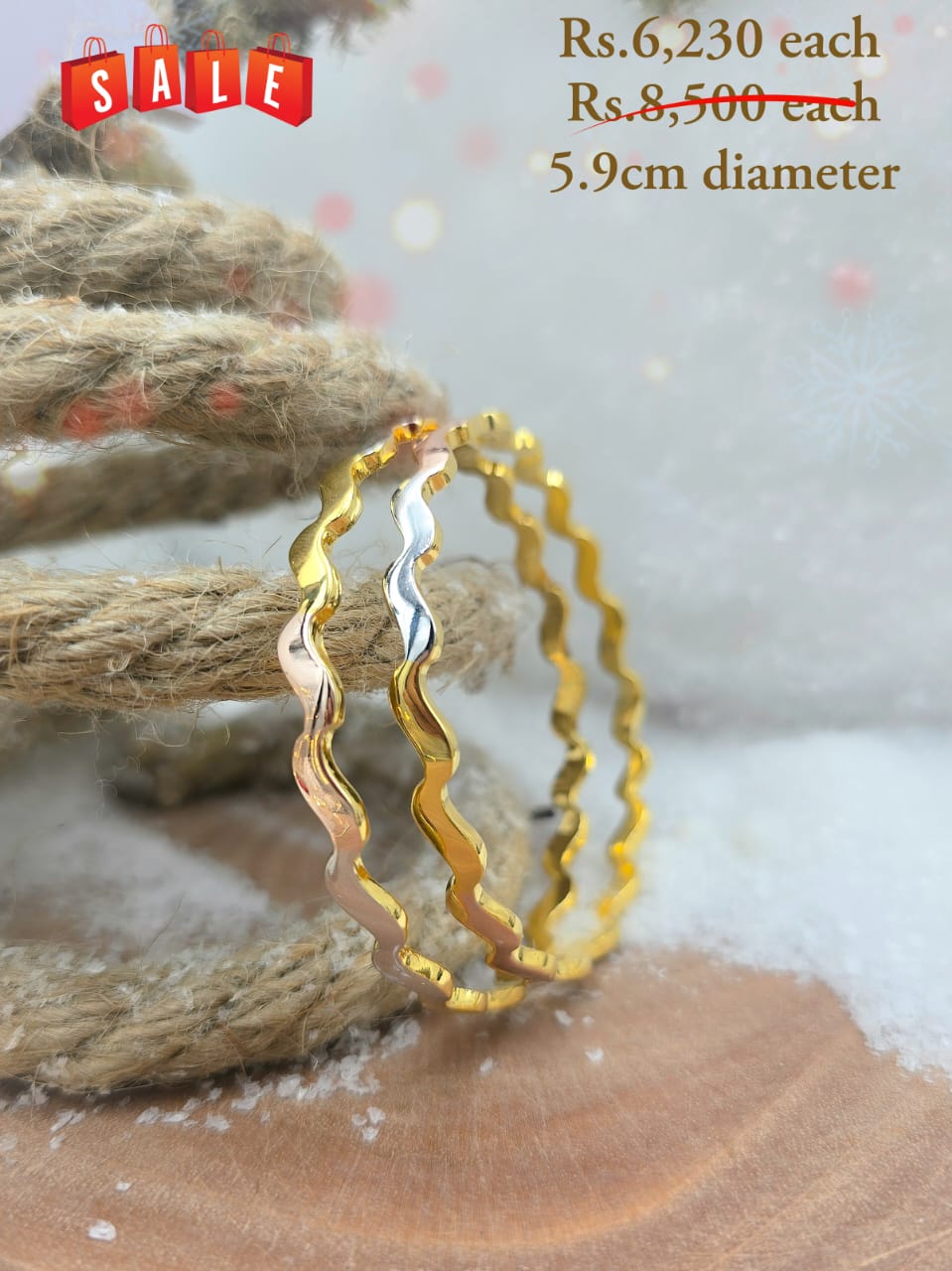 Metal Wave Bangle-CC - Image 3