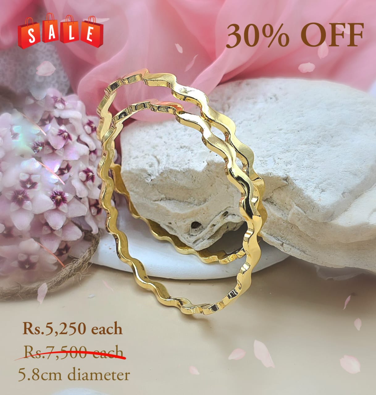 Metal Wave Bangle-CC - Image 4