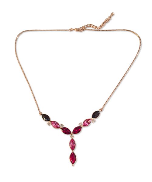 Coloured Leaf Drop Necklace