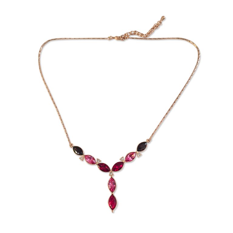 Coloured Leaf Drop Necklace