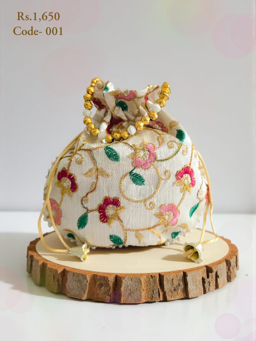Ivory Garden Potli Bag 2 Ivory Garden Potli Bag - Image 2
