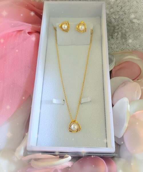 Classic Pearl Necklace Set-VC