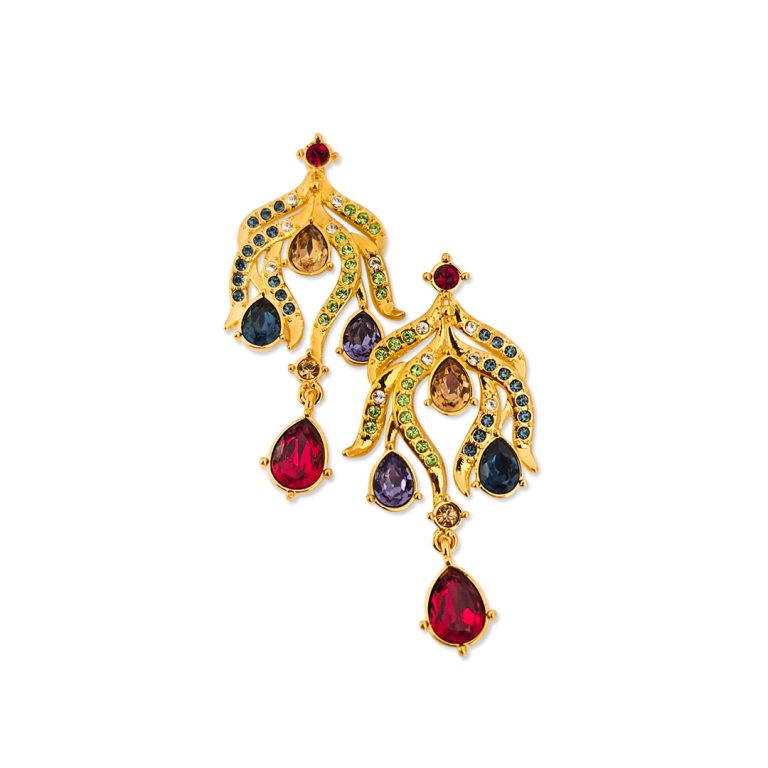 Multicolour Rhinestone Dangle Earring