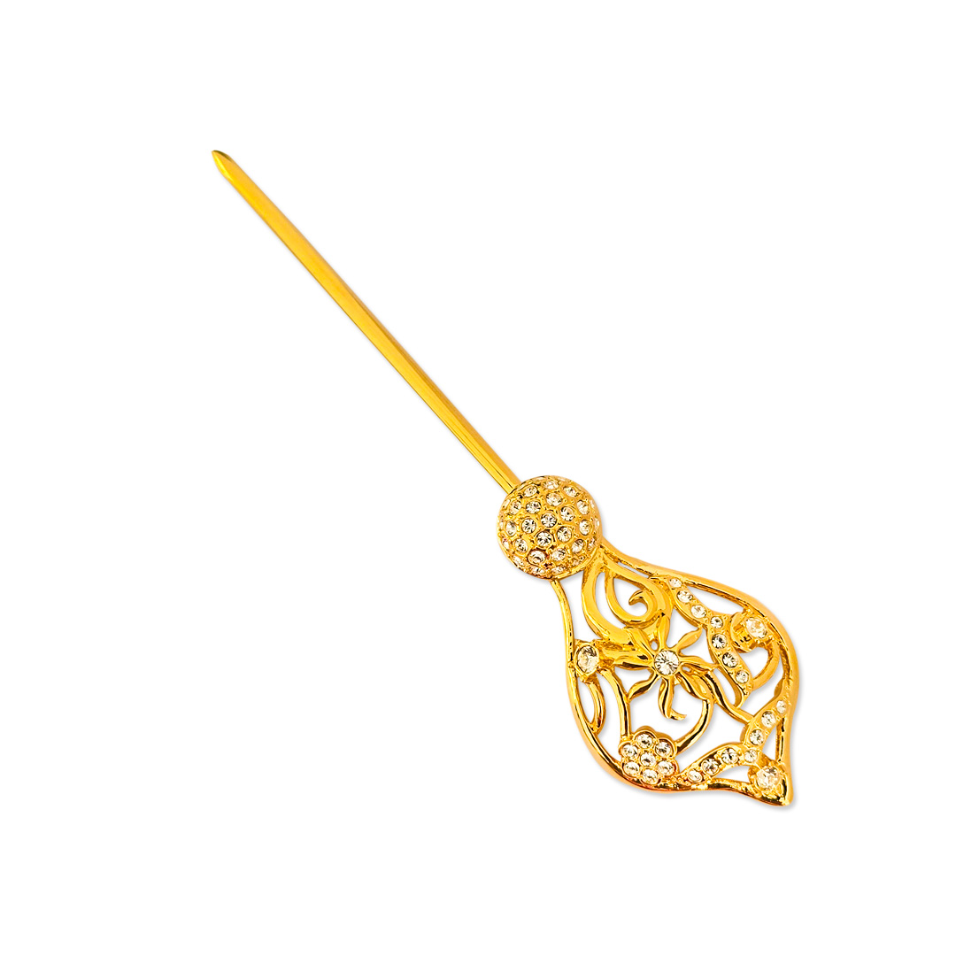 Stone Stud Petal Hair Pin