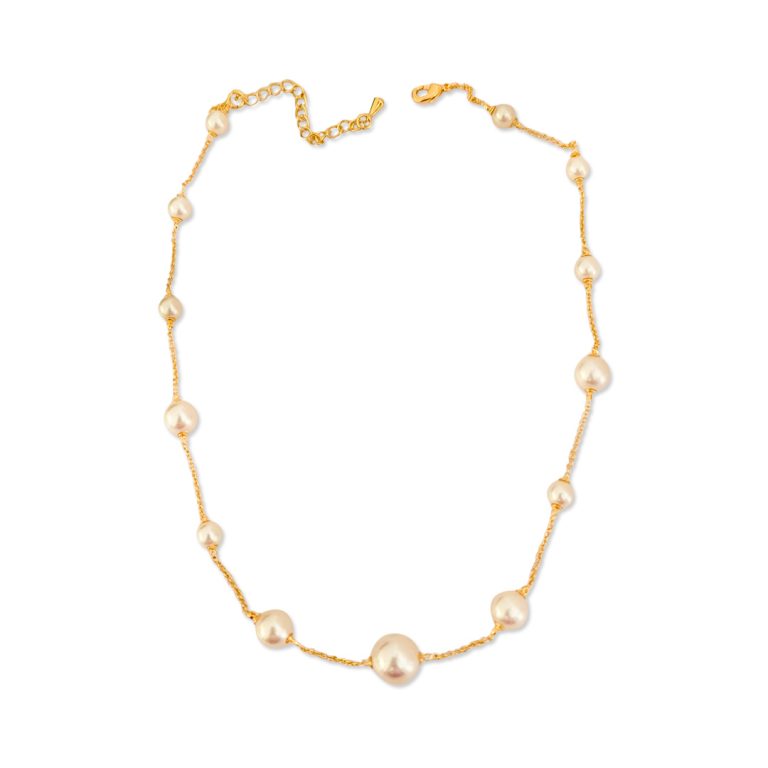 Pearl & Chain Stop Necklace