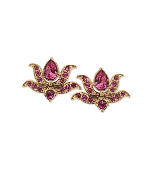 Pink lotus Flower Earring