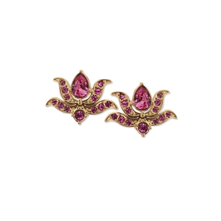Pink lotus Flower Earring
