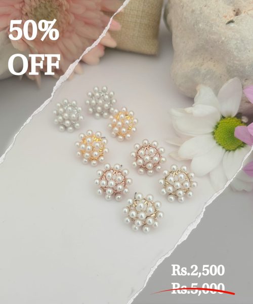 Pearl Cluster Stud Earring