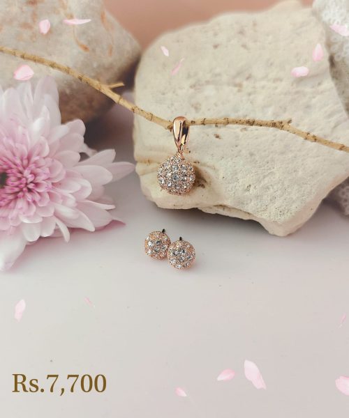 Ball Large Pendant & Stud Earring