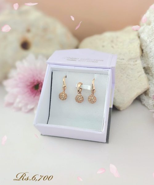 Small Ball Pendant & Drop Earrings Set