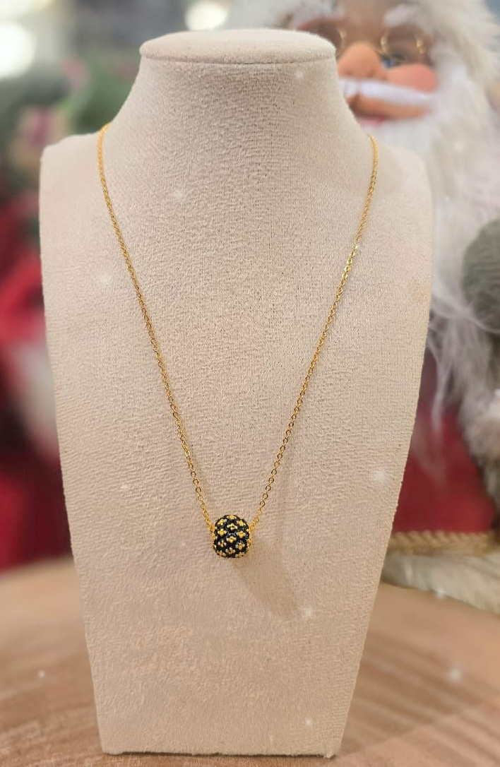 Baroque Enamel Passing Through Necklace