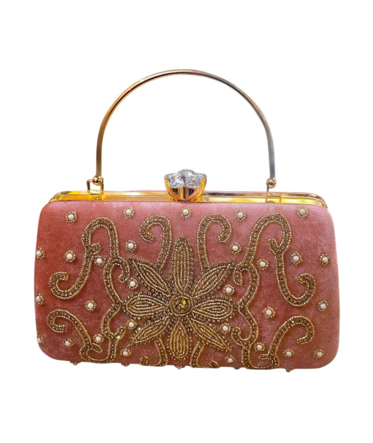 Floral Velvet Clutch