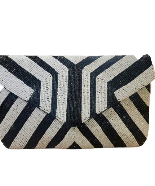 Black & White Geometric Clutch
