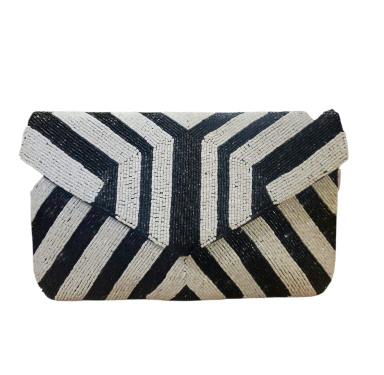 Black & White Geometric Clutch