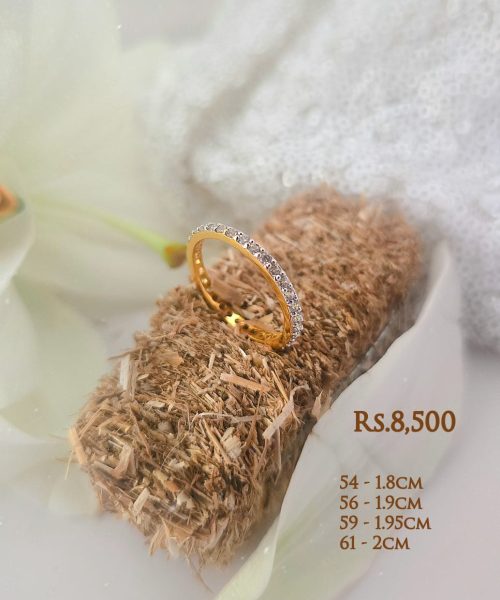 Two Tone Stone Line Ring
