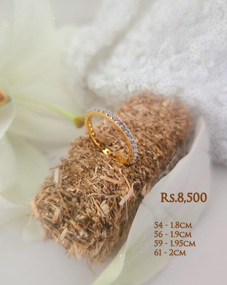 Two Tone Stone Line Ring