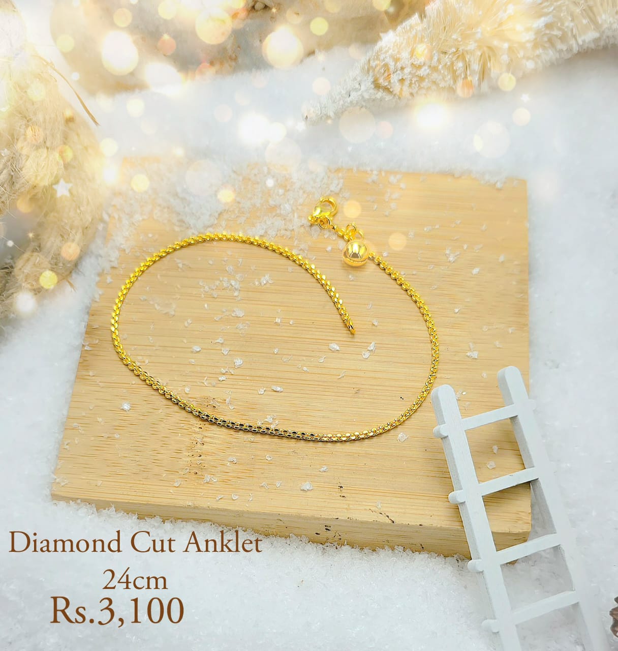 Diamond Cut Anklet