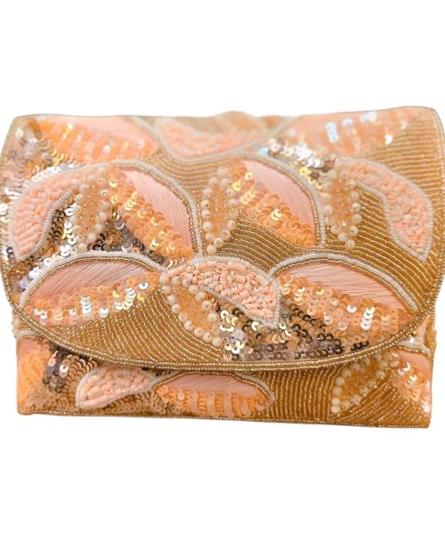 Beaded Leaf Clutch