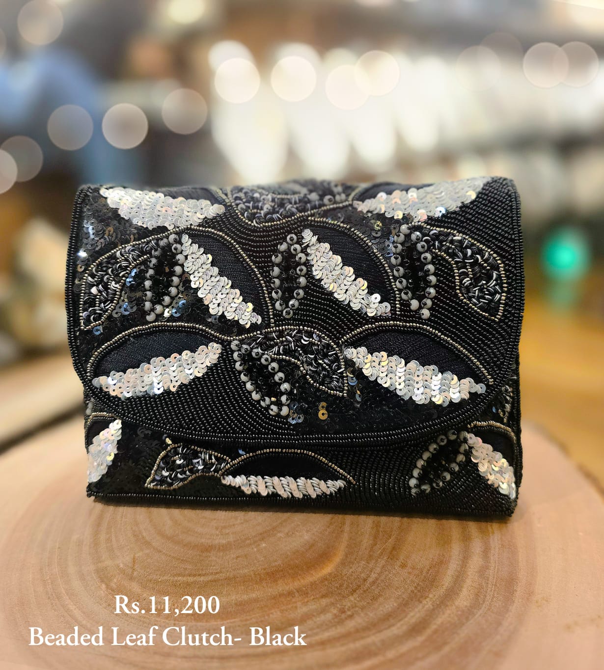 Beaded Leaf Clutch - Image 2