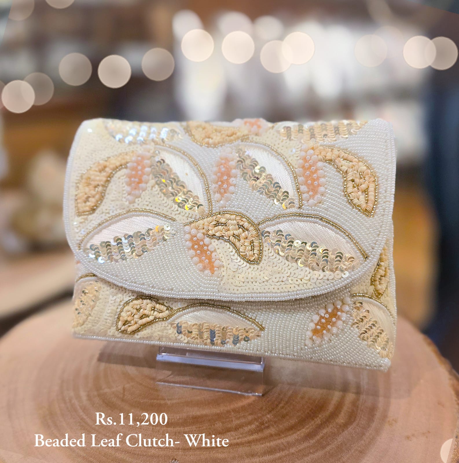 Beaded Leaf Clutch - Image 3