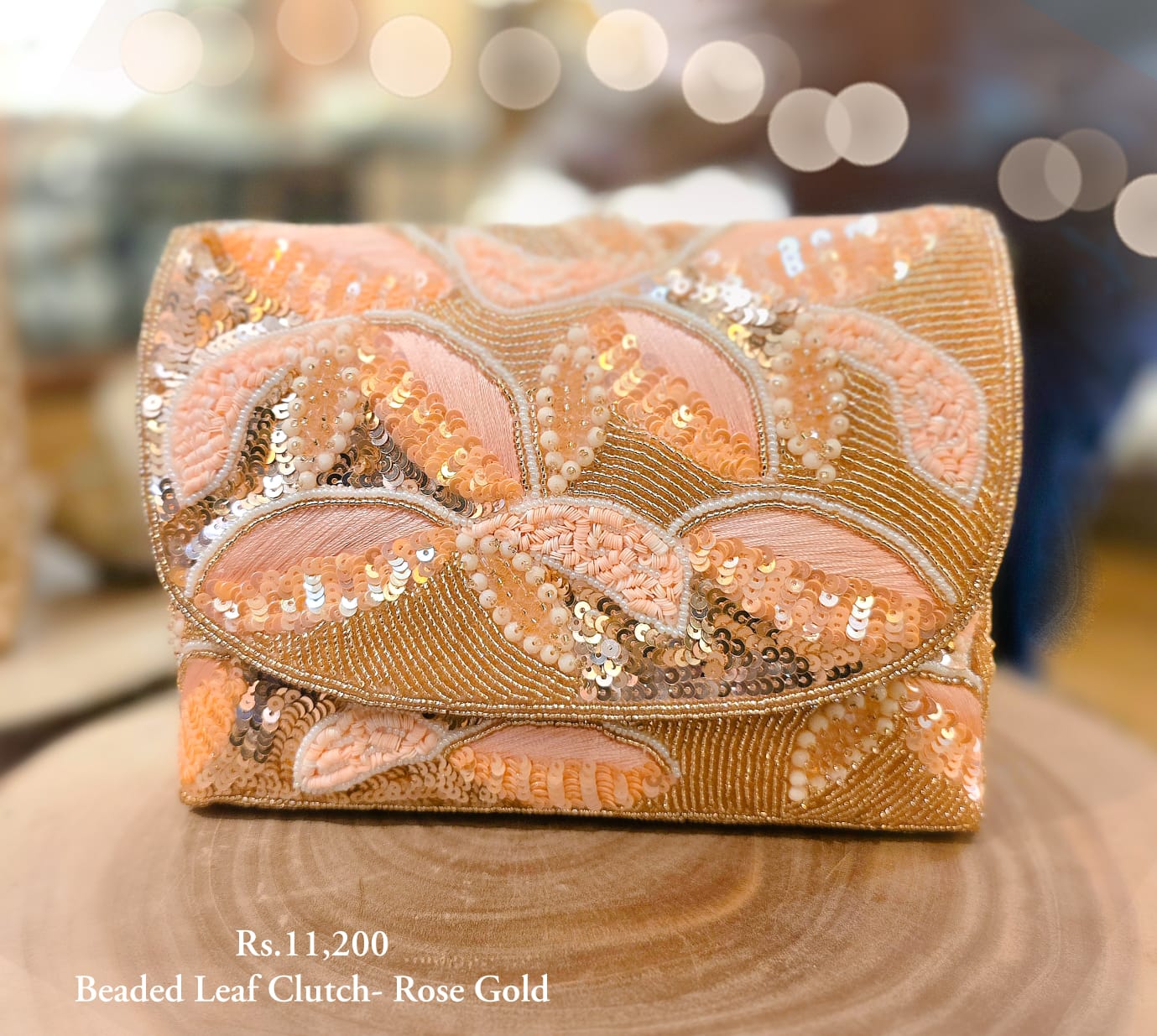 Beaded Leaf Clutch - Image 4