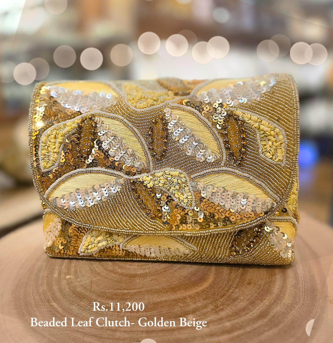 Beaded Leaf Clutch - Image 7