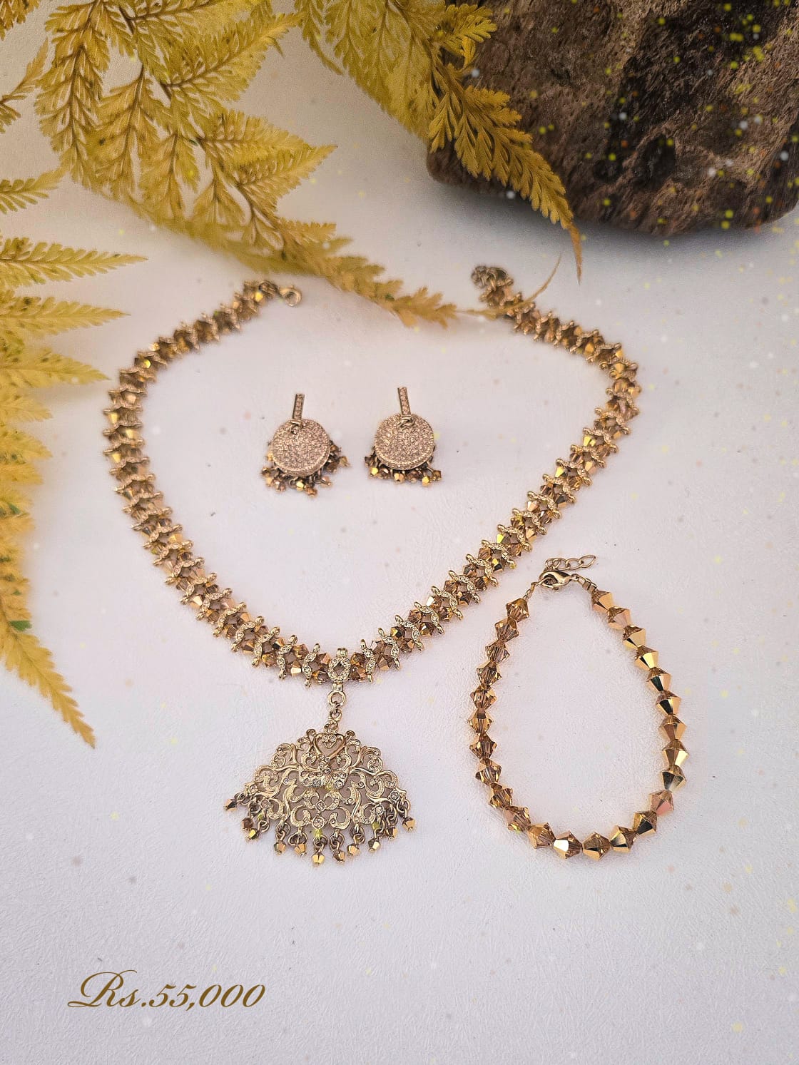 Aurum Crystal Hansa Puttuwa Choker Set - Image 3