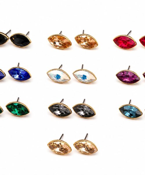 Jewel Petal Stud Earrings