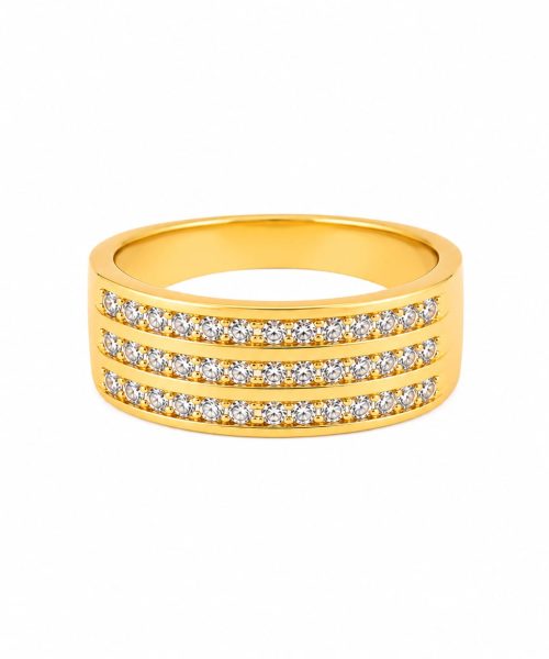 Trio Line Stone Ring