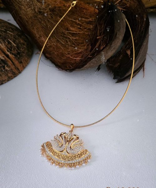 Hansa Puttuwa Pearl Drooping Pendant Lasso Necklace