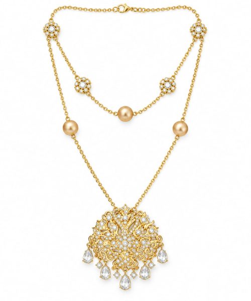 Regal Teardrop Hansa Almond Necklace