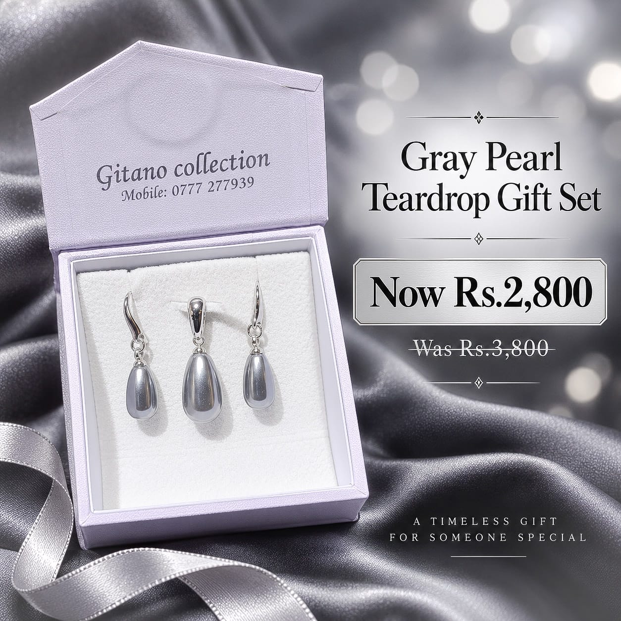 Pearl Teardrop Gift Set - Image 2