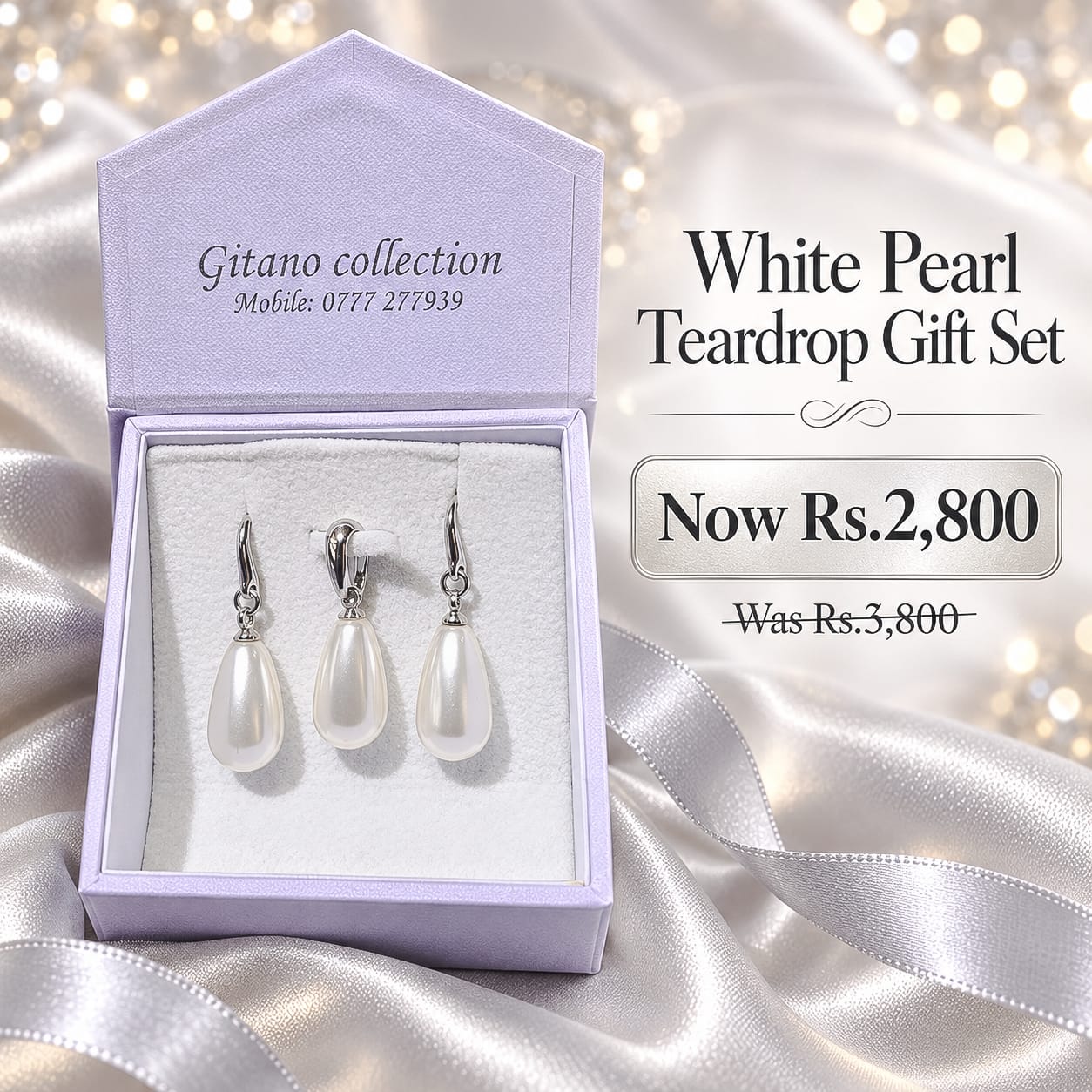 Pearl Teardrop Gift Set - Image 4