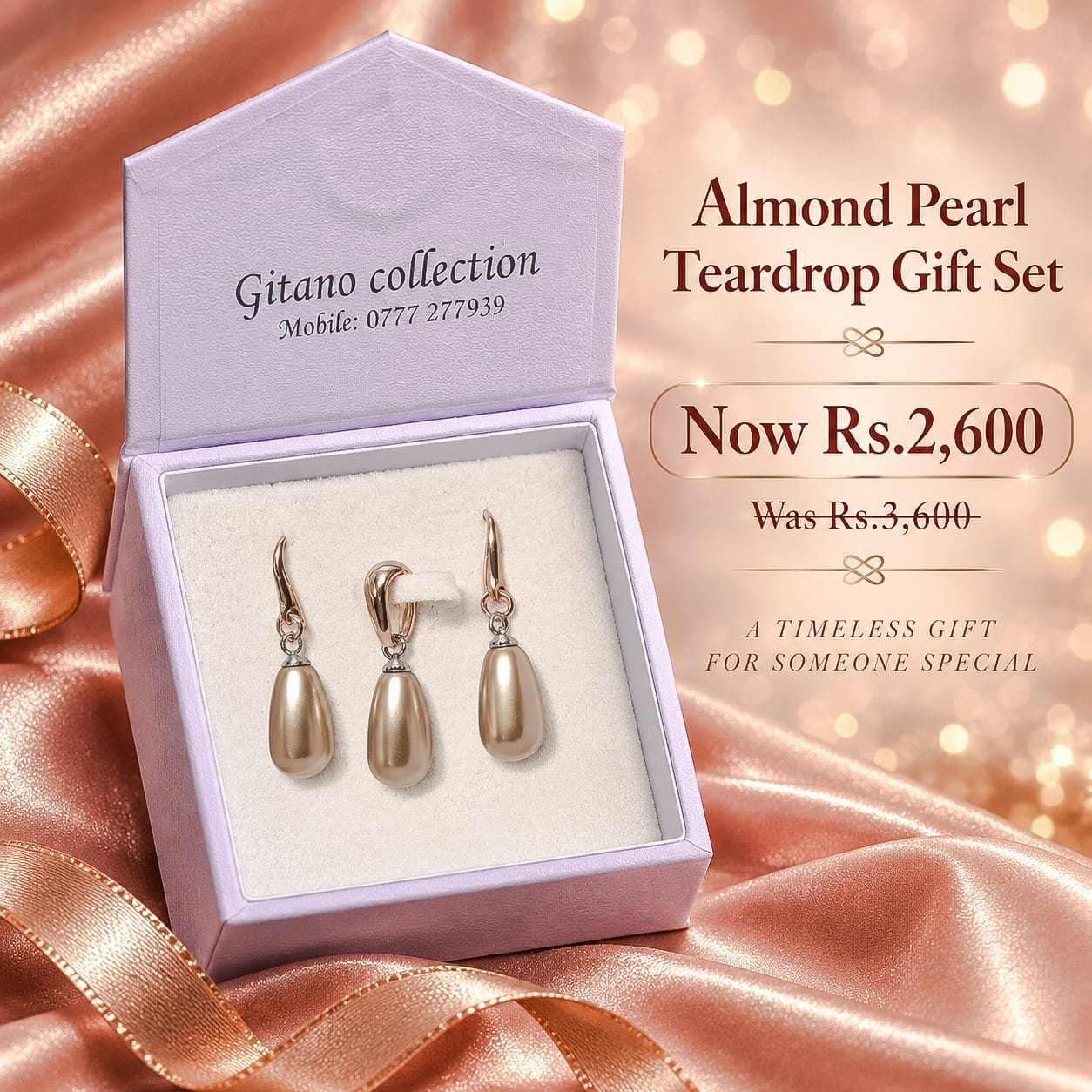 Pearl Teardrop Gift Set - Image 5