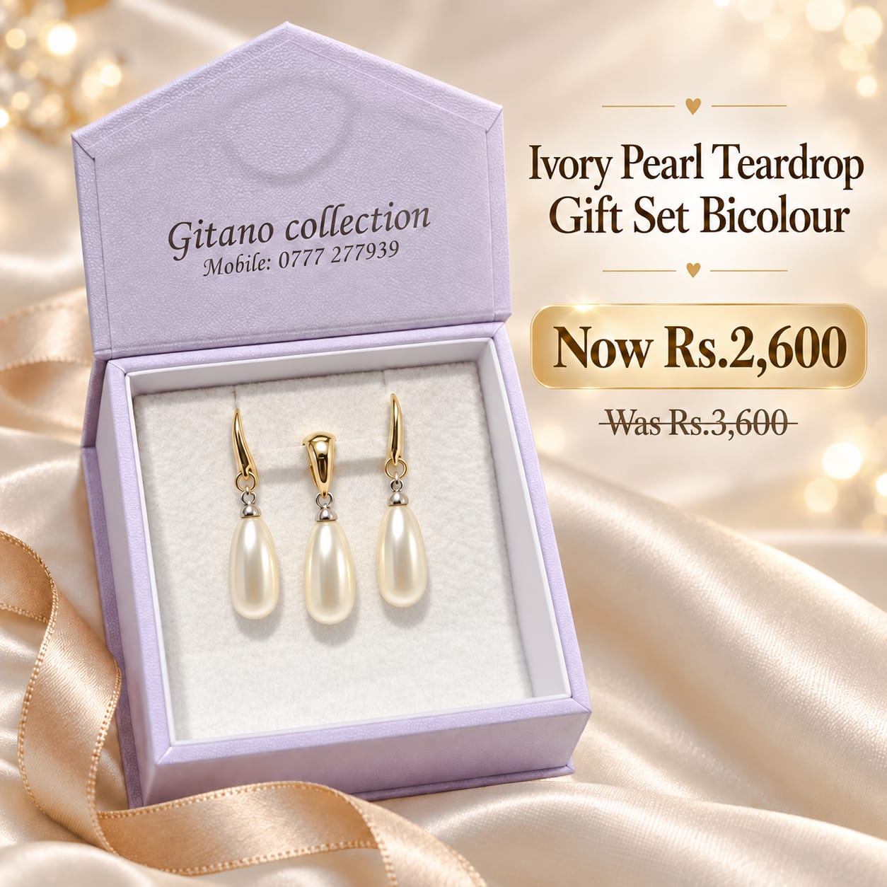 Pearl Teardrop Gift Set - Image 7