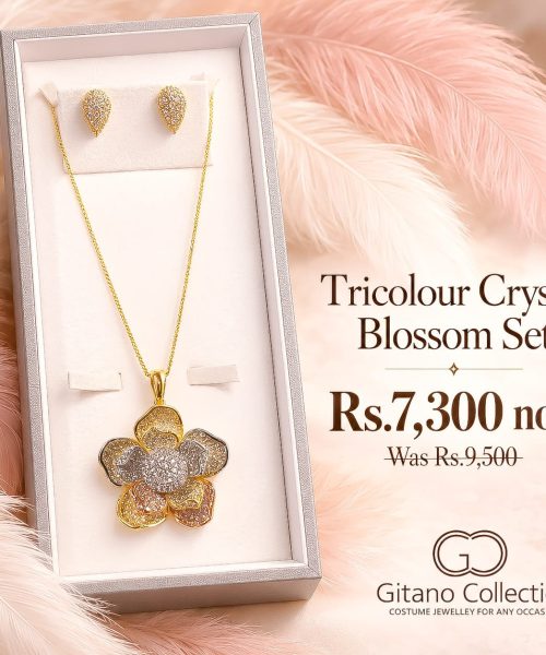 Tricolour Crystal Blossom Set