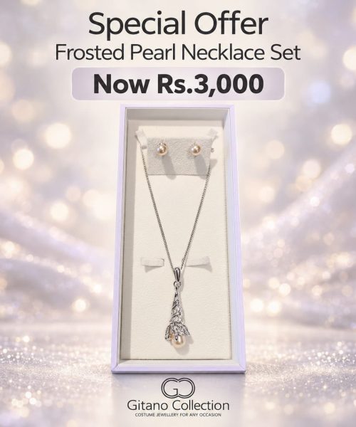 Frosted Pearl Necklace Set
