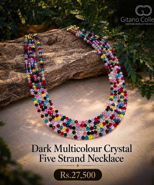 Dark Multicolour Crystal Necklace