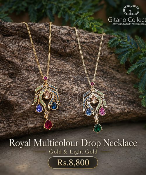 Royal Multicolour Drop Necklace