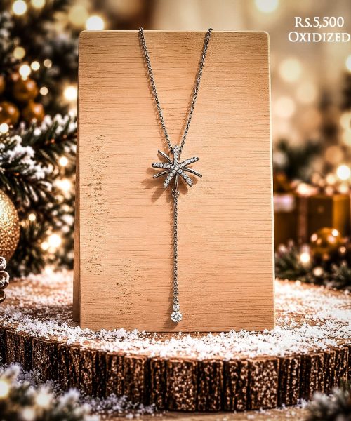 Flower Drop Necklace-Christmas