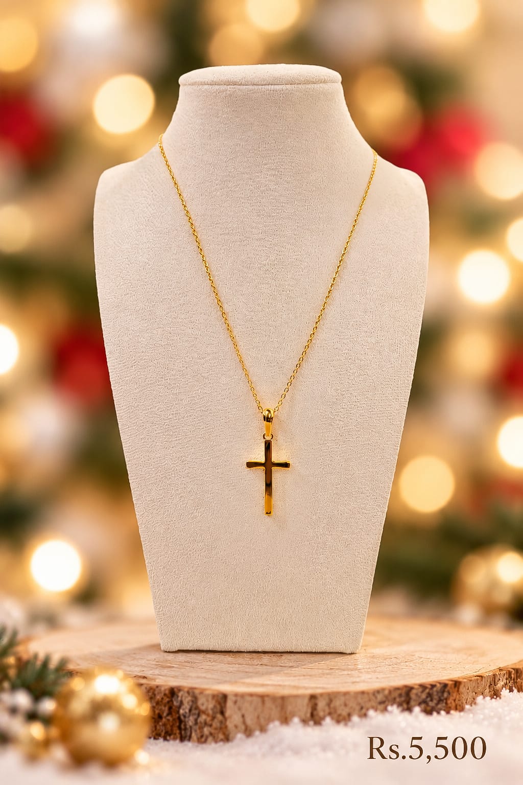 Metal Cross Pendant Necklace-Christmas 1 Metal Cross Pendant Necklace-Christmas