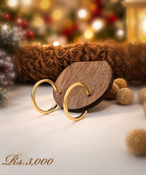 Half Hoop Metal Gypsy Earring-Christmas