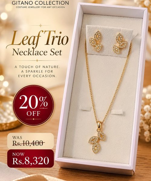 Leaf Trio Necklace Set